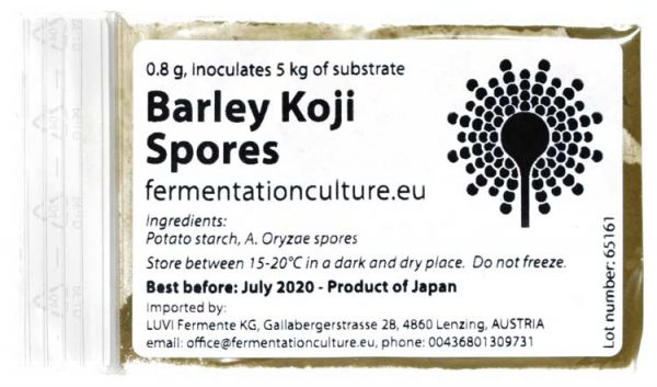 Fermentationculture Barley Koji Spores