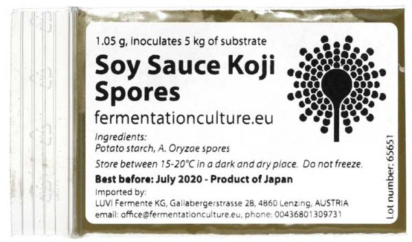 Fermentationculture Soy Sauce Koji Spores
