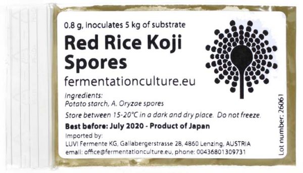 Fermentationculture Red Rice Koji Spores